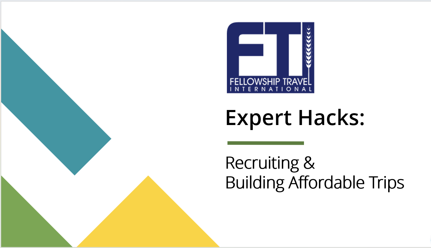 Expert Hacks: Recruiting & Building Affordable Education Abroad Trips Webinar