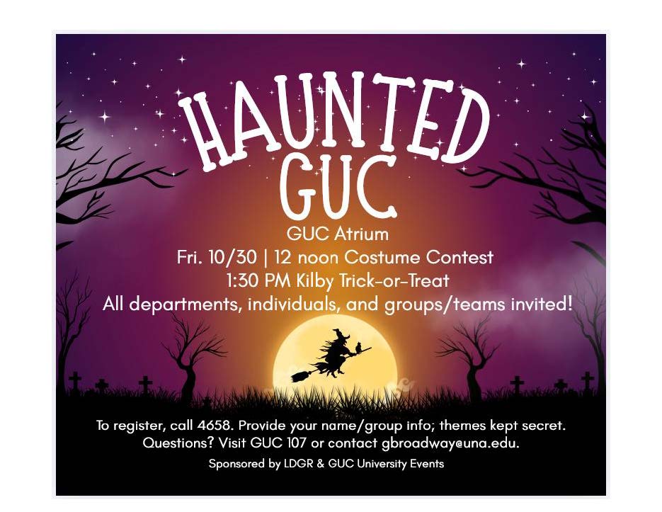 Haunted GuC Costume Contest Friday, 10/30/26