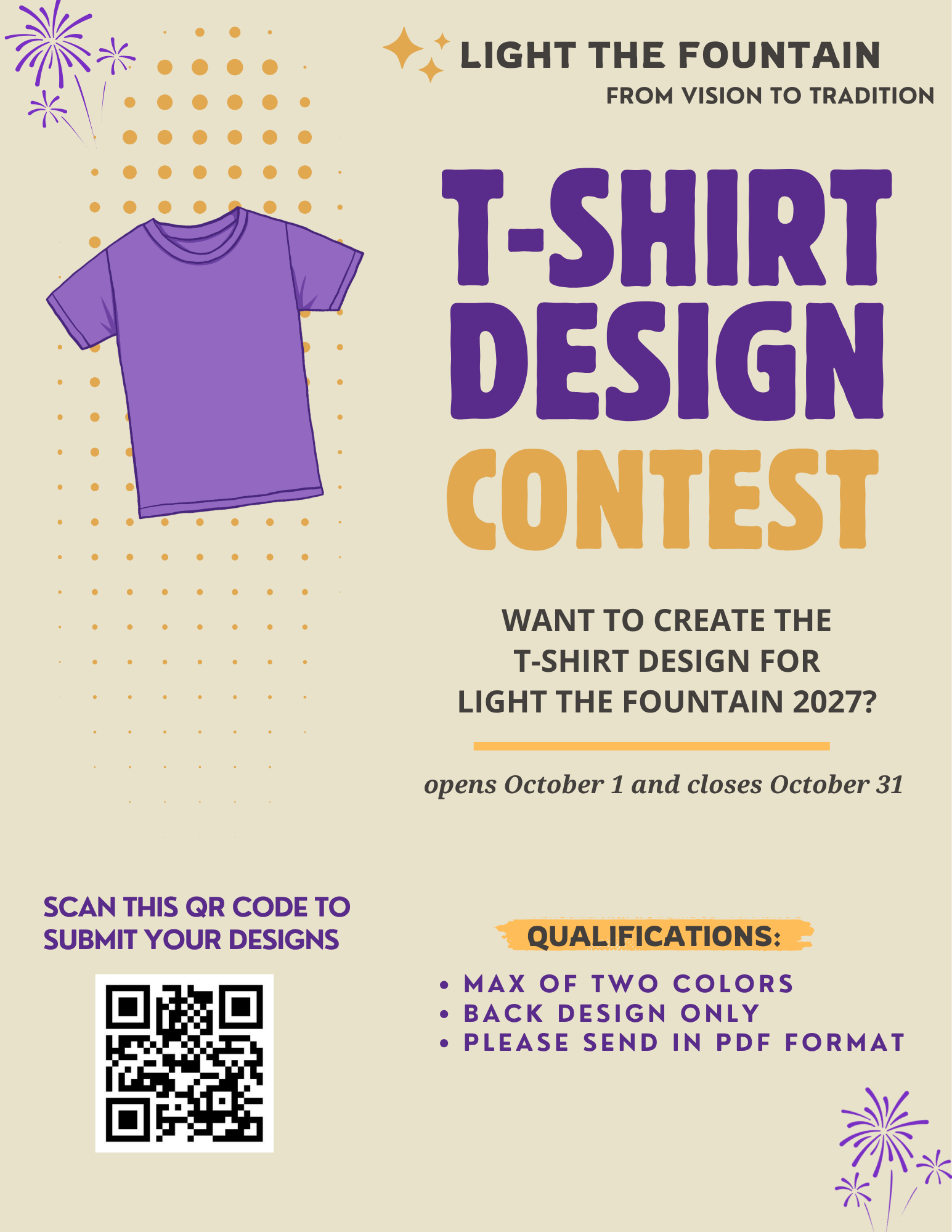 2027 Light the Fountain T-Shirt Design Contest!
