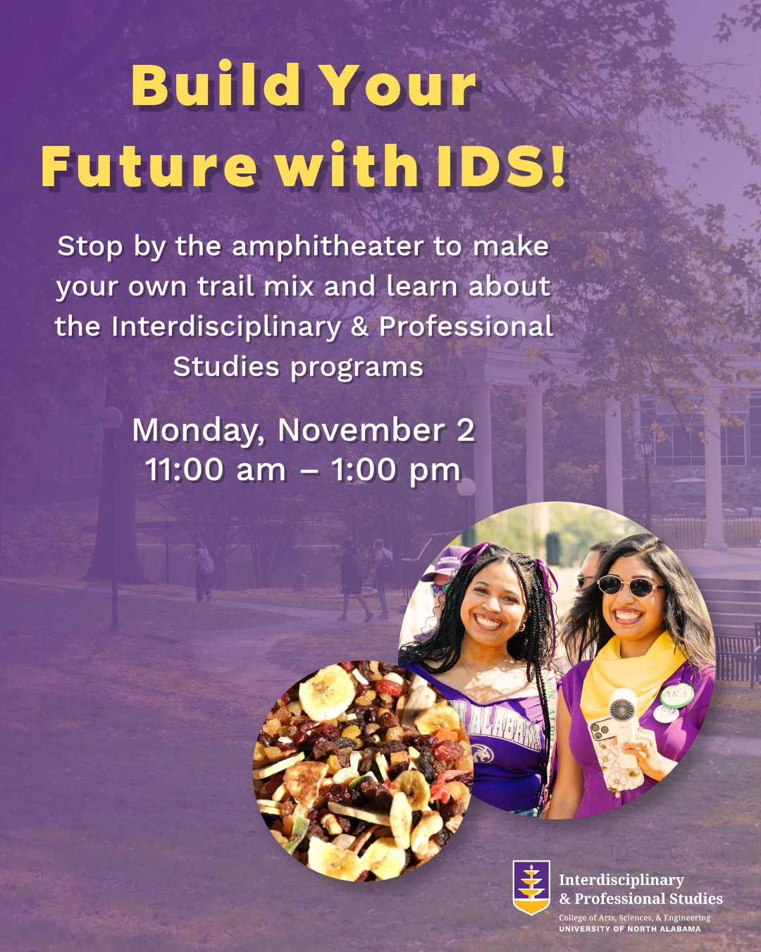 Build Your Future with IDS graphic, Nov. 2, 11 am-1 pm, Amphitheatre