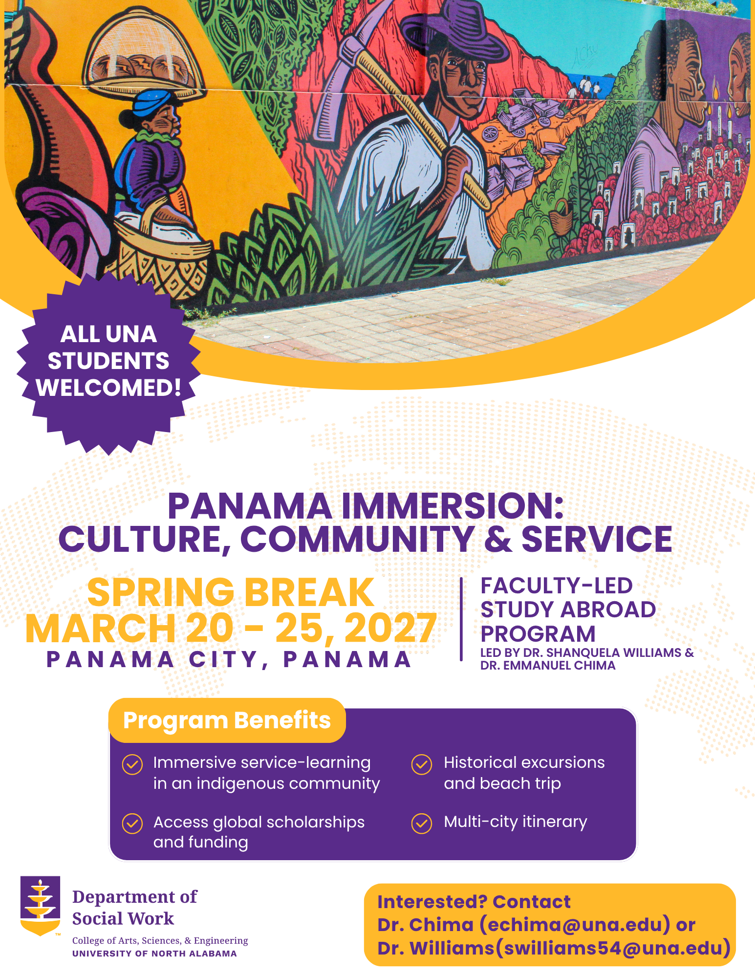 Panama Immersion Study Abroad, March 20-25, 2027